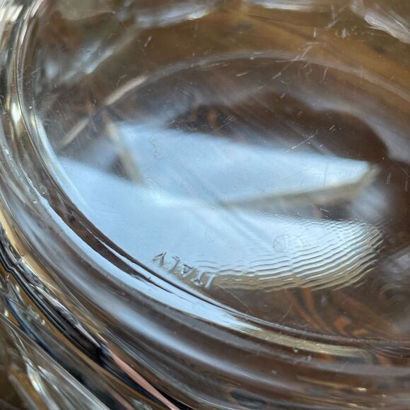 Italian Clear Large Glass Serving Bowl Marked Italy 10” Diameter - Picture 4 of 7